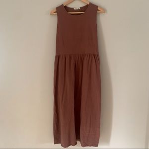 HANDMADE | linen midi dress